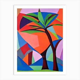 Papaya Tree Cubist Art Print