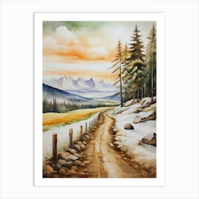 Road To The Mountains 2 Art Print