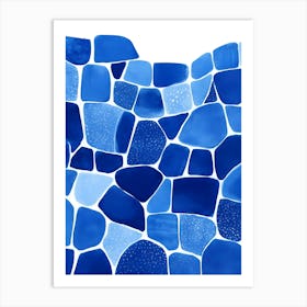 Blue Mosaic Wall Art Art Print