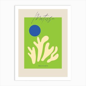 Green Matisse Flower Art Print