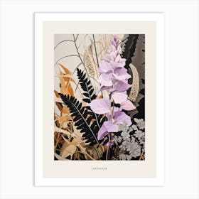 Flower Illustration Lavender Poster Art Print