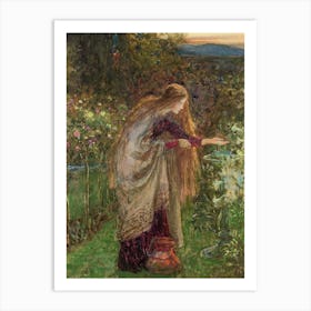 Frank Dicksee - The Sensitive Plant 1853-1928 | Vintage Witchy Pagan Goddess Art Print | Fully Remastered Painting in HD Art Print