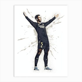 Jude Bellingham Real Madrid Black Art Print