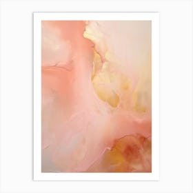 Pink And Yellow, Abstract Raw Painting 2 Art Print