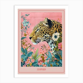 Floral Animal Painting Leopard 3 Poster Art Print