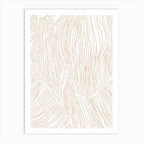 Abstract Lines In Beige Art Print