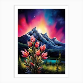 Indian Paintbrush Wildflower  (4) Art Print