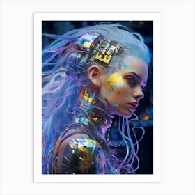 Digital Dream Girl Art Print