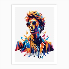 Machine Gun Kelly 01 Portrait Music Icon Style WPAP Pop Art Art Print