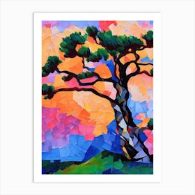 Bristlecone Pine Tree Cubist 1 Art Print