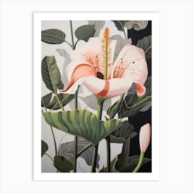 Flower Illustration Gloriosa Lily 2 Art Print