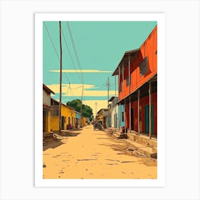 Zanzibar, Tanzania, Flat Illustration 1 Art Print