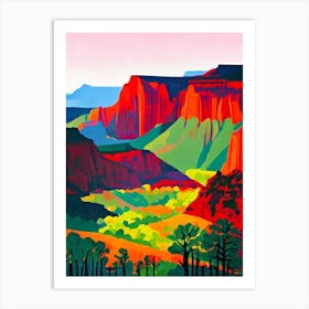 Zion National Park1 United States Of America Abstract Colourful Art Print