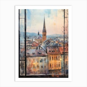 Winter Cityscape Zurich Switzerland 2 Art Print