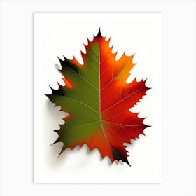 Maple Leaf Vibrant Inspired 3 Art Print