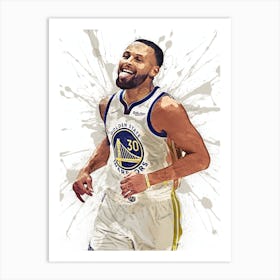 Stephen Curry Golden State Warriors 1 Art Print
