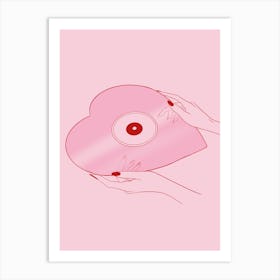 Heart Shaped Record Art Print