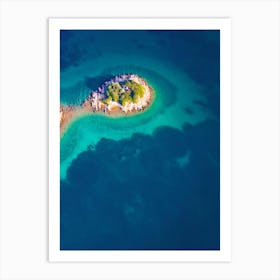 Aerial View Of A Small Island Art Print