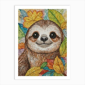 Sloth 11 Art Print