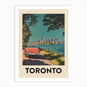 Toronto Retro Vintage Travel Poster Art Print