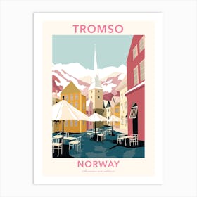 Tromso, Norway, Flat Pastels Tones Illustration 2 Poster Art Print