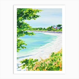 Kennebunk Beach, Maine Contemporary Illustration   Art Print
