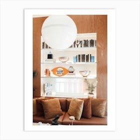 Living Room With Bookshelves Art Print