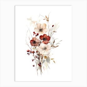 Watercolor Flowers 7 Art Print