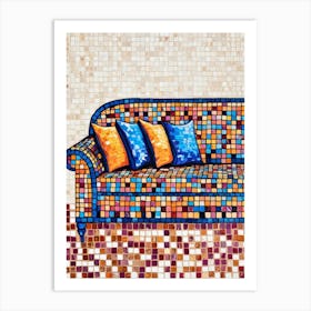 Mosaic Couch Art Print