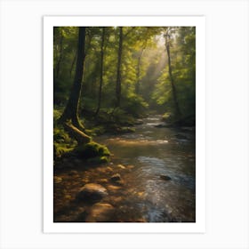 Sunrise In The Forest 1 Art Print