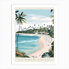 Poster Of Carlisle Bay Beach, Barbados, Matisse And Rousseau Style 4 Art Print