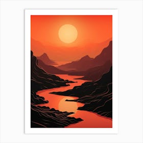 Volcanic Abstract Minimalist 5 Art Print