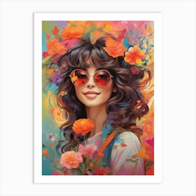 Flower Girl 4 Art Print