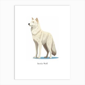 Arctic Wolf Kids Animal Poster Art Print