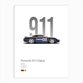 911 Dakar Porsche Art Print