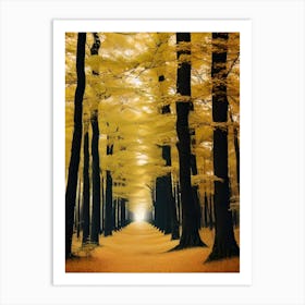 Yellow Autumn Forest 1 Art Print