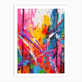 Expressionist Splatter Bold Lines Art Print