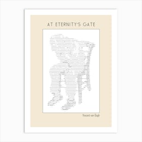 Ascii Art Minimalist – At Eternity’S Gate Vincent Van Gogh – Classic Painting Art Print