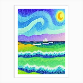 Sunset At The Beach 5 Art Print