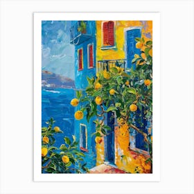 Lemons By The Sea 1 Art Print