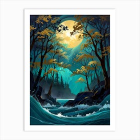 Night In The Forest 9 Art Print