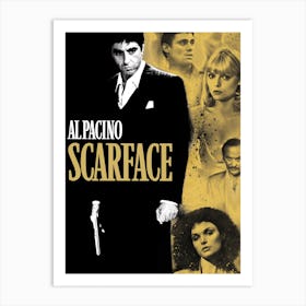 Scarface, Wall Print, Movie, Poster, Print, Film, Movie Poster, Wall Art, Art Print