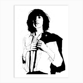 Silhouette Patti Smith Singer Music Art Print