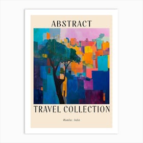 Abstract Travel Collection Poster Mumbai India 3 Art Print