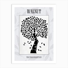 Walnut Tree Simple Geometric Nature Stencil 1 Poster Art Print