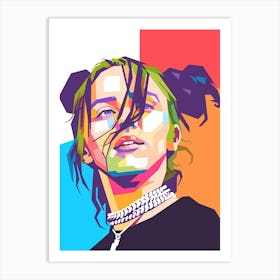 Billie Eillish wpap art style Art Print