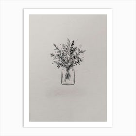 Floral Arrangement In A Vase Art Print