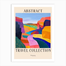 Abstract Travel Collection Poster Paraguay 1 Art Print