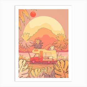 Campervan Travels Art Print