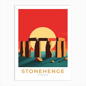 England Stonehenge Travel Art Print